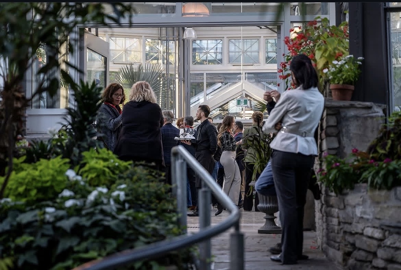 Allan Garden's green house. event taking place inside.