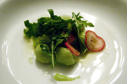 The Salad Course: Rocket Gnocchi and Matchbox Garden Radish