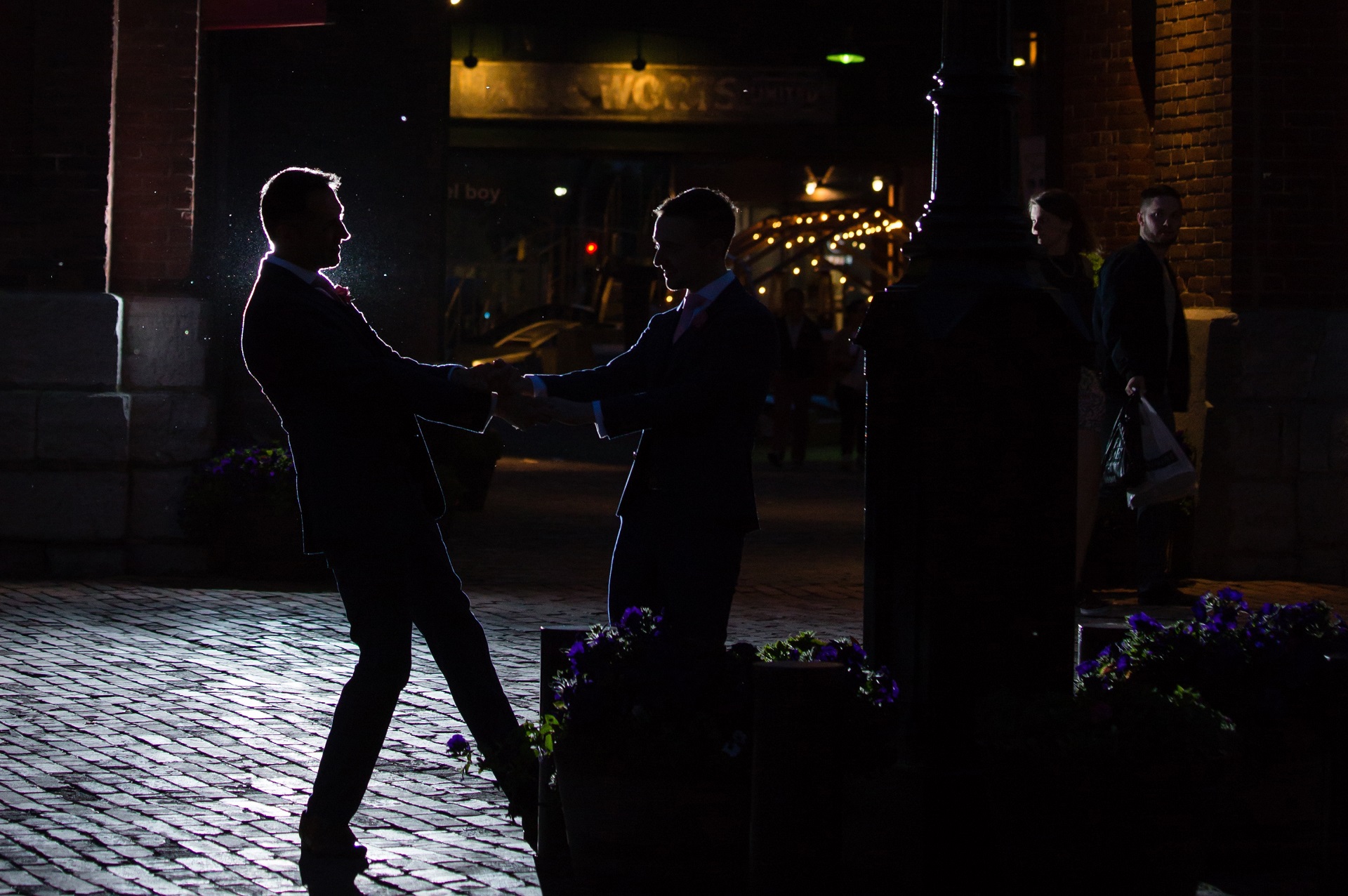 Same Sex Wedding At Balzac's Coffee, Distillery District, Downtown Toronto