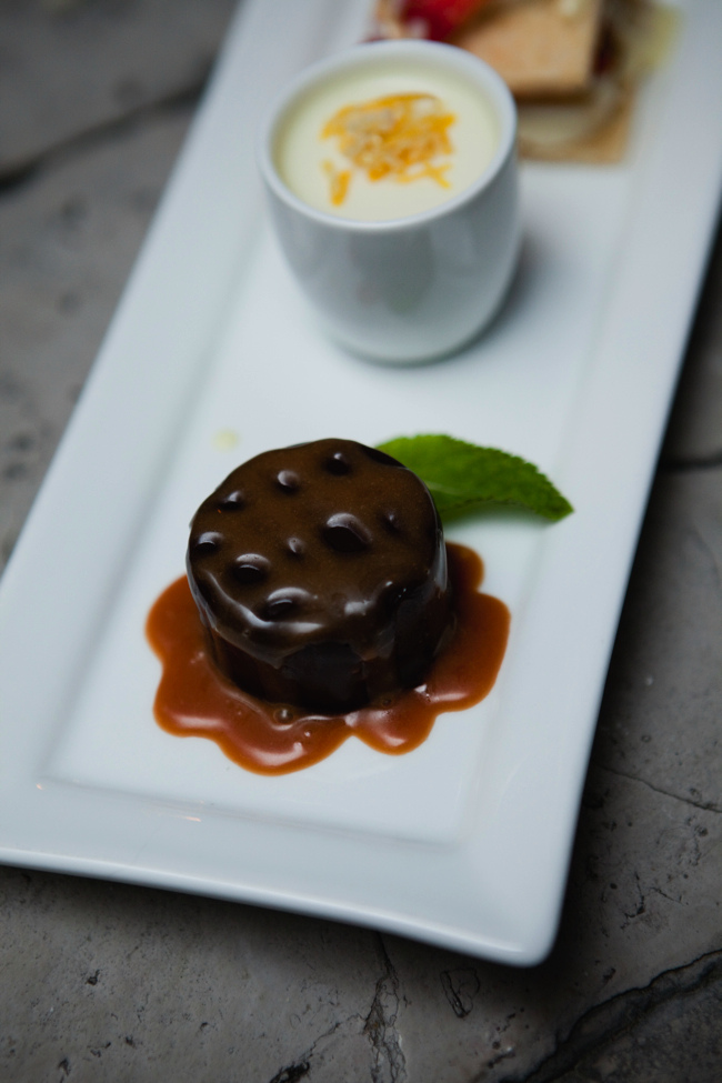 The Flourless Chocolate Cake with Salted Caramel Sauce