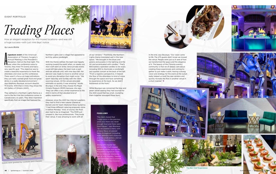 Trading Places Event Portfolio
